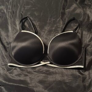 Elegant Black Satin Bra